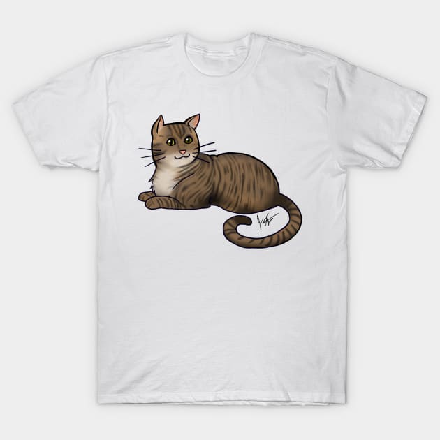 Cat - American Shorthair - Brown Tabby T-Shirt by Jen's Dogs Custom Gifts and Designs